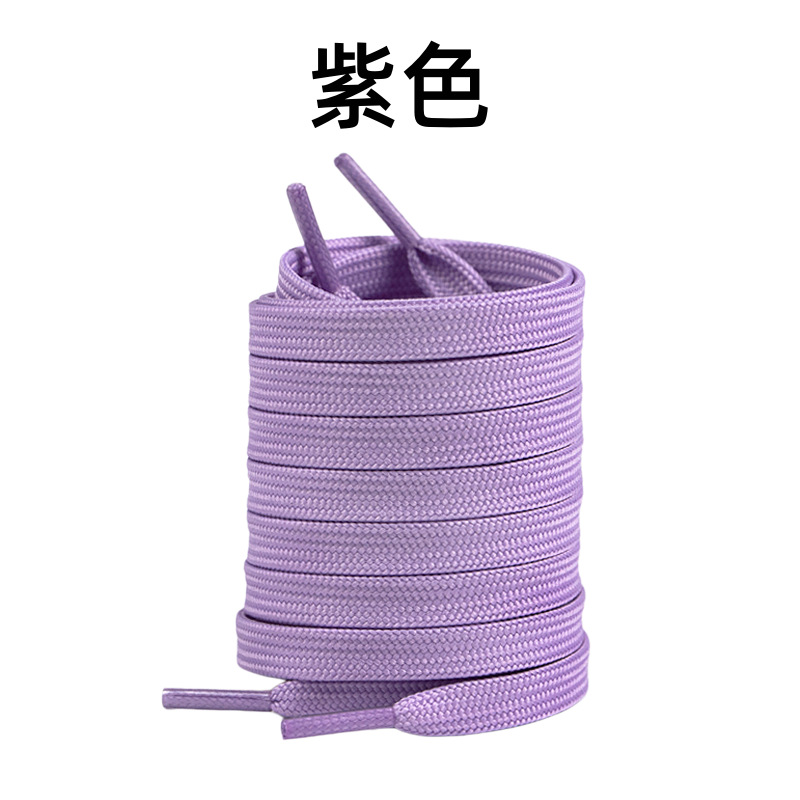 8mm de ancho poliéster doble capa plana engrosada cordón de zapato adaptar a la fuerza aérea No. 1 zapatos deportivos casuales cordón de zapato en stock image 24