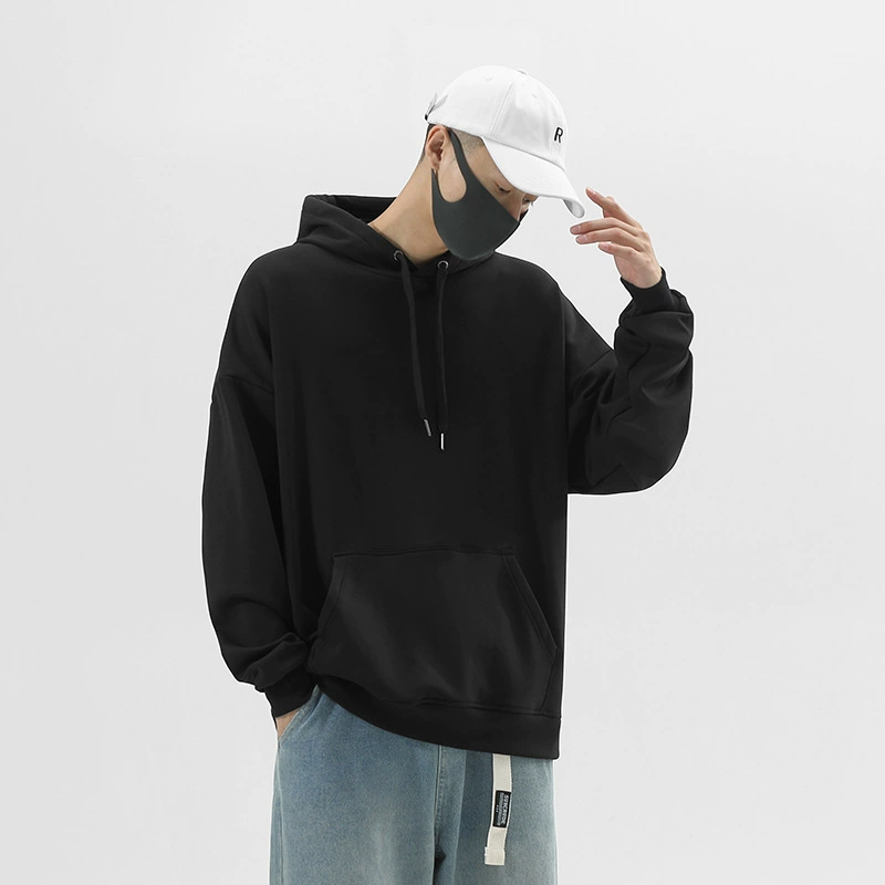 Новое плечевое издание, большой свитер с капюшоном на флисовой подкладке, мужской и женский одинаковый пуловер, одежда высшего класса, рекламная рубашка с принтом