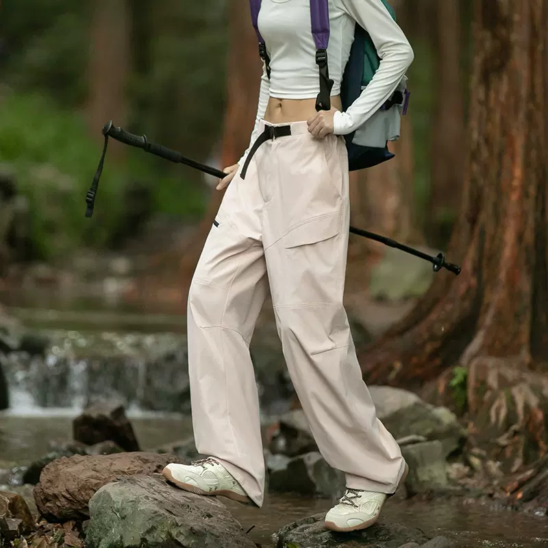 2026新款三防户外登山冲锋裤男宽松直筒工装休闲运动机能裤子女潮