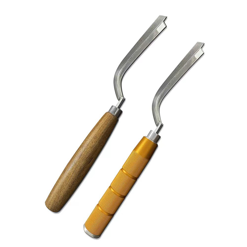 跨境不锈钢V型橡胶松树去皮割胶刀 农场专用铝合金手柄割脂收胶刀