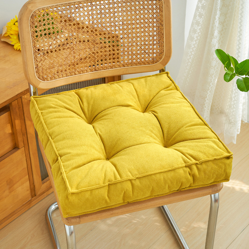 Nordic inswind cojín de color sólido de oficina Chenille espeso cojín de silla dormitorio ventana flotante Futon de arroz
