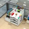 Four plus two document holders [comes with four-compartment pen holder]
