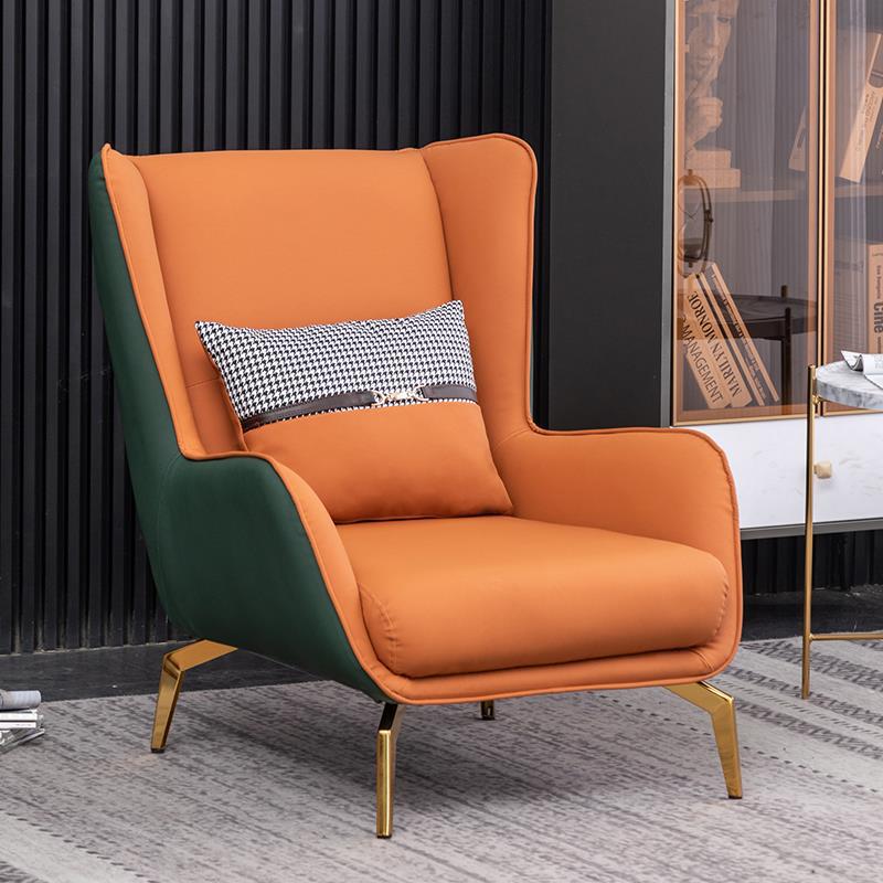 Dormitorio moderno de una sola silla simple sala de estar se puede acostar sofá individual de lujo ligero balcón perezoso diseñador de sofá doméstico