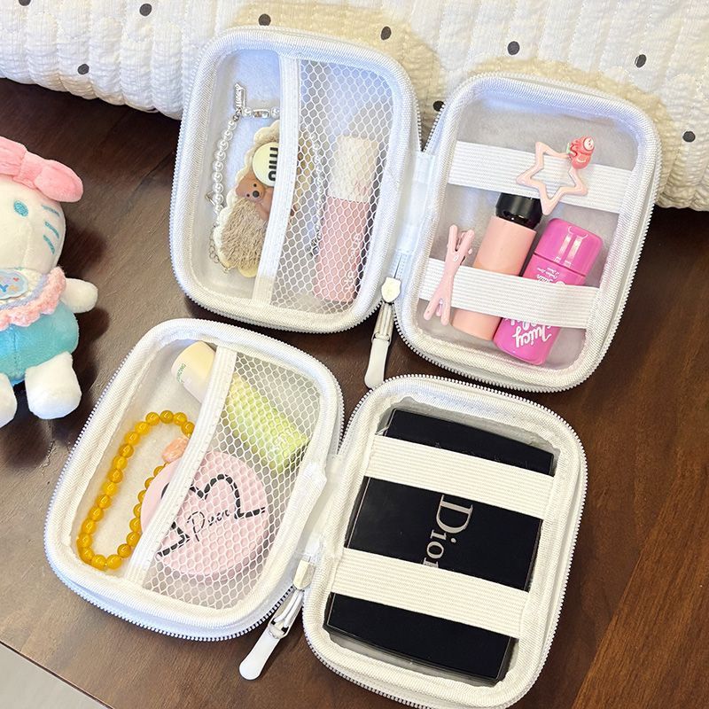 Cute gafas de estrella gato CCD bolsa de almacenamiento bolsa de cámara de gran capacidad para chicas fuera bolsa de cable de datos portátil bolsa