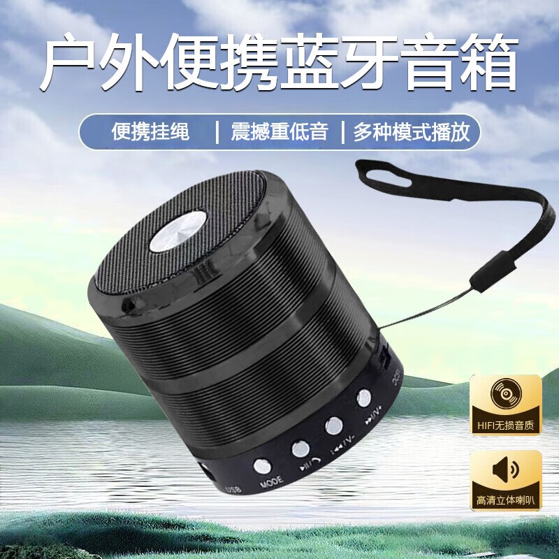 [Shocking Heavy Bass] Bluetooth Speaker for Home Use with High Quality and Large Volume Portable Bluetooth Speaker Card Ws-887