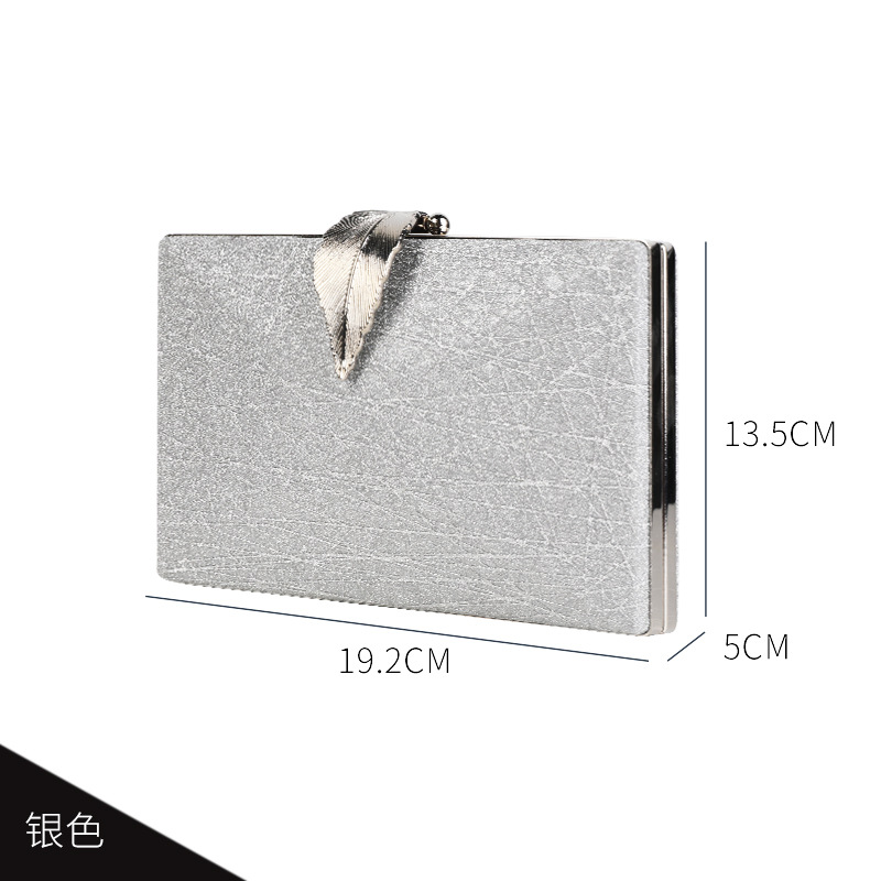 Bolsa de noche de hoja de moda transfronteriza europea y americana simple pu bolso de embrague bolso de mujer de alto sentido bolsa de banquete de fábrica Chaozhou
