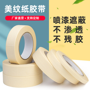 Wei factory wholesale masking paper tape white light yellow writable plain masking decoration paint sewing paper