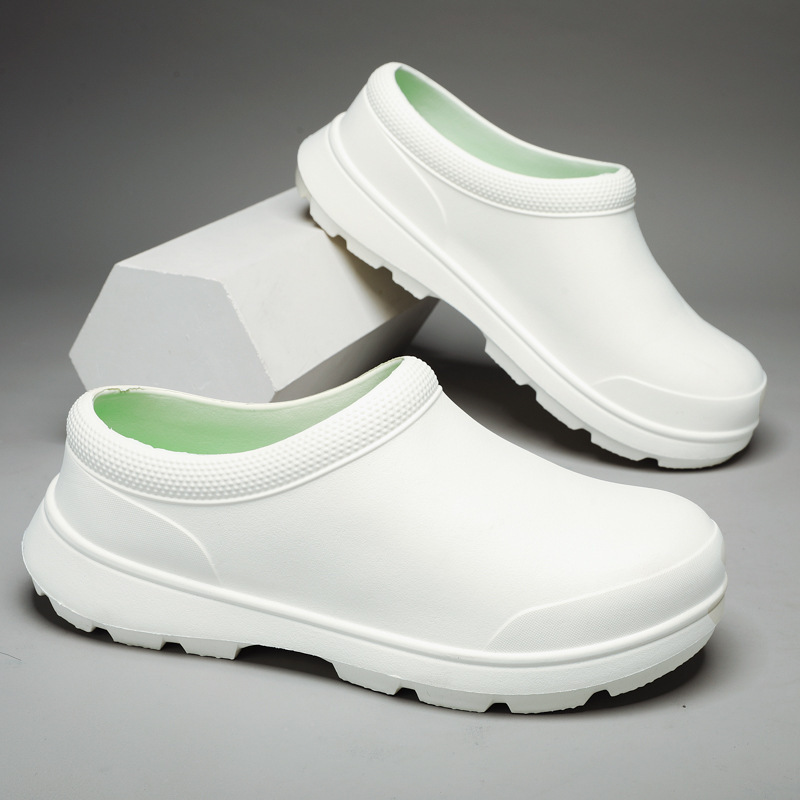 Chef shoes breathable non-slip waterproof and oil-proof kitchen shoes men's spring and autumn work shoes nurse shoes rain shoes women's water shoes black