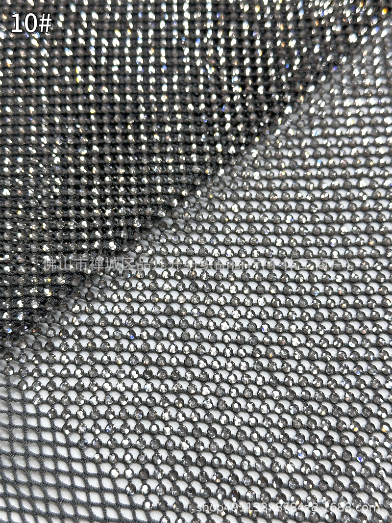 Fábrica de nuevos productos al por mayor Zhongshan 10 imitación de vidrio de diamond tela tela de vestido de baile