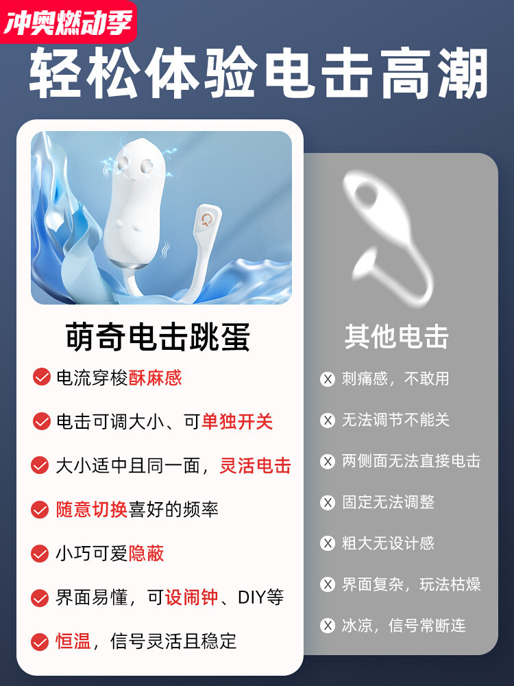 电击跳蛋女性外出穿戴远程遥控女用品情趣入体自慰器内裤强震高潮