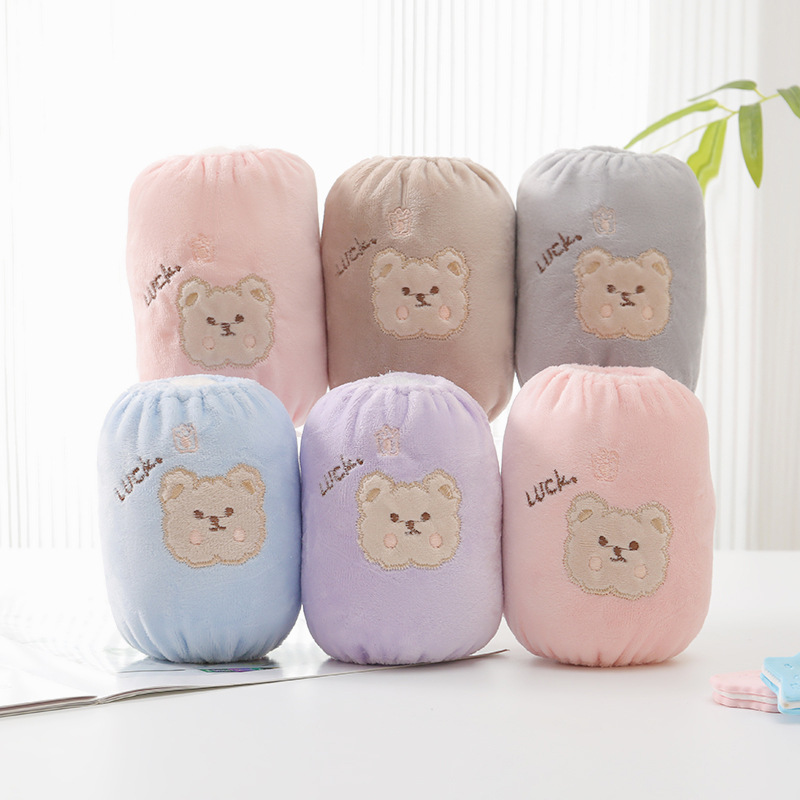 Children's sleeve cute cartoon flannel oversleeve kindergarten children infant baby anti-fouling anti-dirty oversleeve