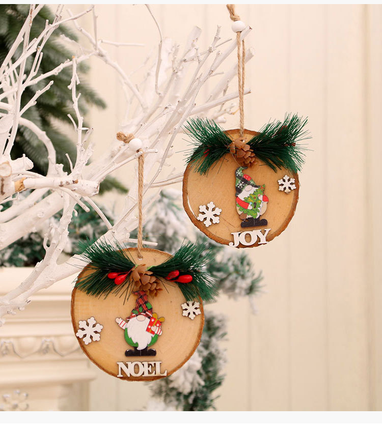 Christmas Doll Wood Party Hanging Ornaments display picture 3