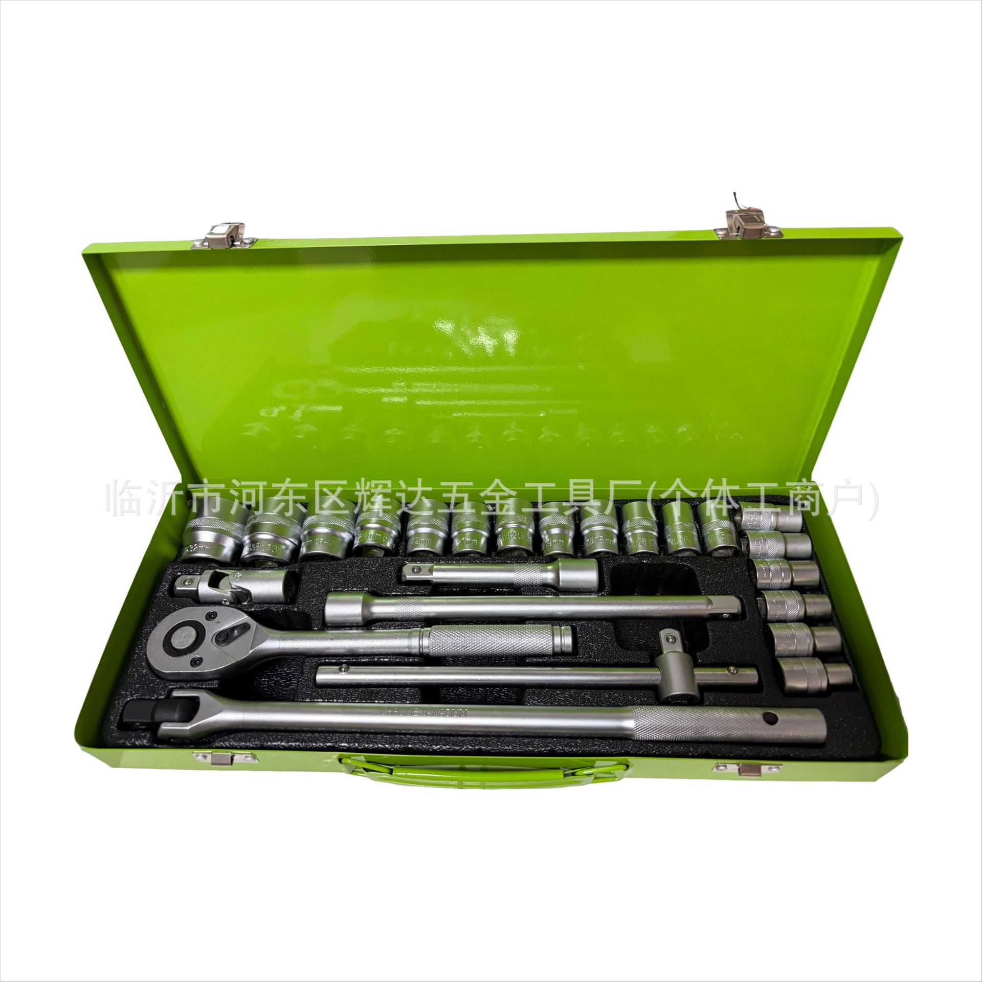 24 piezas de caja de hierro conjunto de reparación mecánica de automóviles combinación F-barre deslizante rodillo rodillo manguito trinquete gran vuelo espejo fosfato electroforesis mayorista image 13