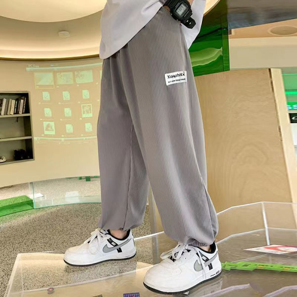 1134# Ice Silk Boys' Mosquito Repellent Pants, Summer Thin Casual Children's Quick-Drying Pants for Medium and Large Children, Summer Sports Style for Boys