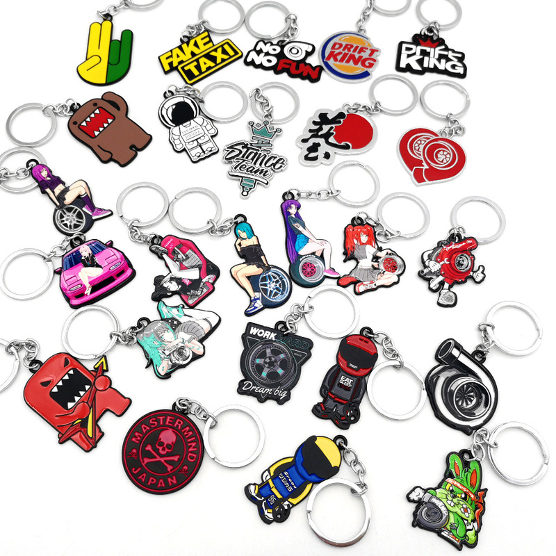 Jdm Metal Car Modification Culture Domo King Spoon Asimo Drift King Creative Keychain