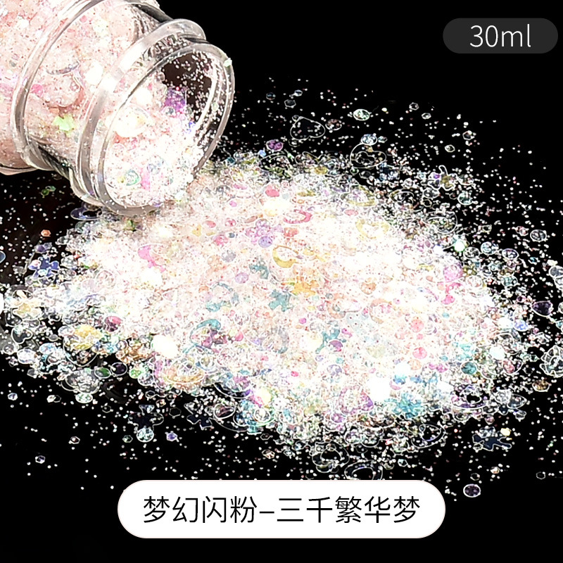 polvo brillante DIY material sequinilla goteo AB molde resina UV aceite Mahjong relleno joyas auriculares ilusión