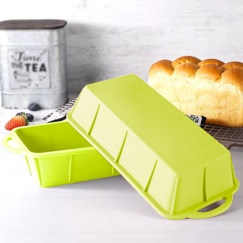 fábrica directa herramienta de horneado rectangular molde de pastel de silicona espesar casero pan tostador molde de pastel