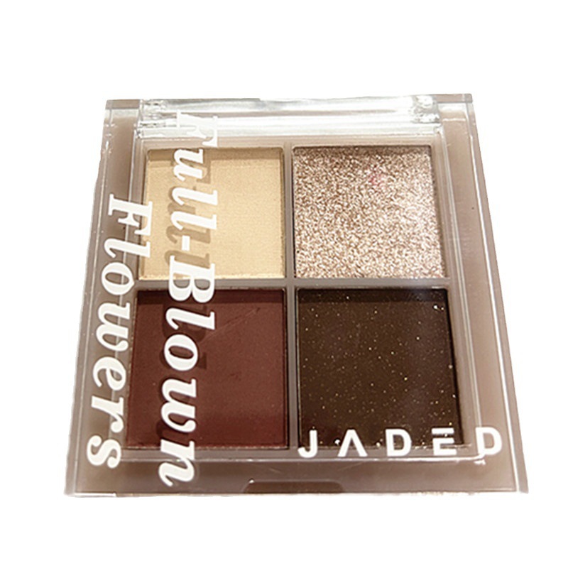 Frambuesa dulce de baja saturación ~ Paleta de sombra de ojos de cuatro colores Strawberry Bear Viajando diario Brownie gris té marrón púrpura