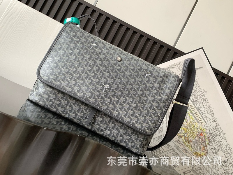 ゴヤール ゴヤール クロスボディ メンズバッグ カペティエン ドッグトゥース オールドフラワー ショルダー メッセンジャーバッグ フラップ ブリーフケース ラージ スクールバッグ|undefined