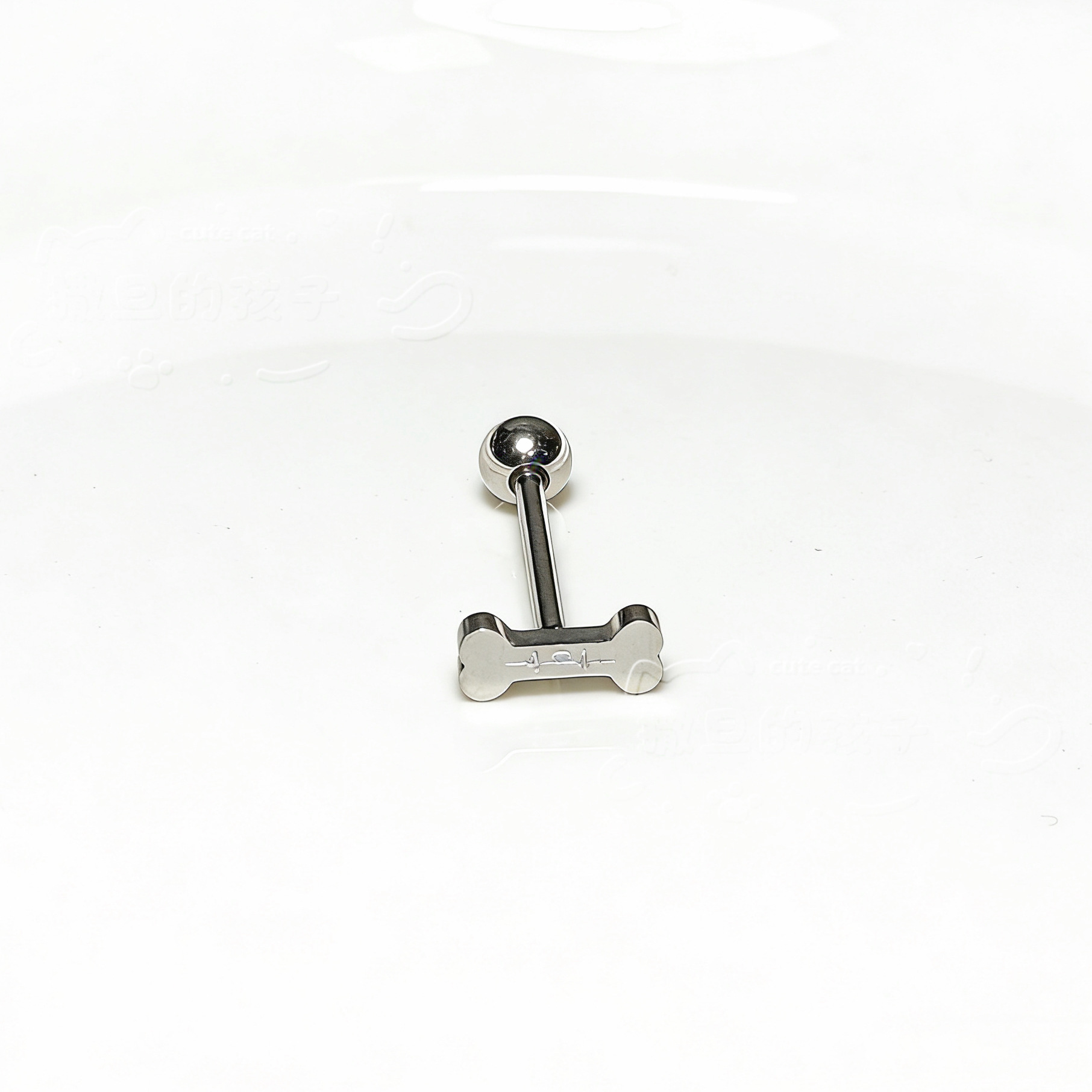 Labret piercing jewelry detail image