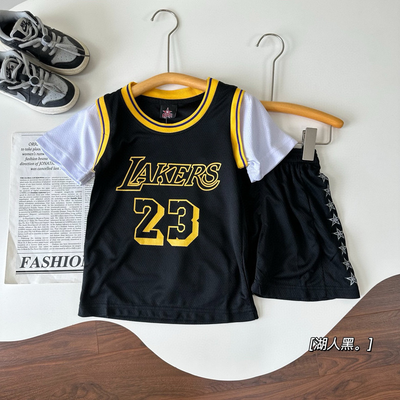 子供用半袖ダミー2着バスケットボール服セット小学生演出トレーニングスポーツウェア【2点アップ】|undefined