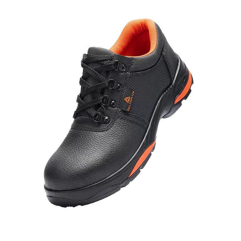 代尔塔301312防砸安全鞋男防刺穿耐高温工作橡胶底防水皮革劳保鞋