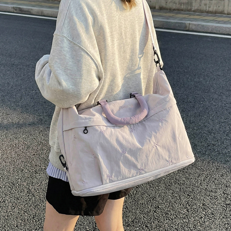 Cross-Border Expandable Luggage Bag for Women, Lightweight, Large Capacity, Dry and Wet Separation, Swimming Storage Bag, Short-Distance Travel Bag