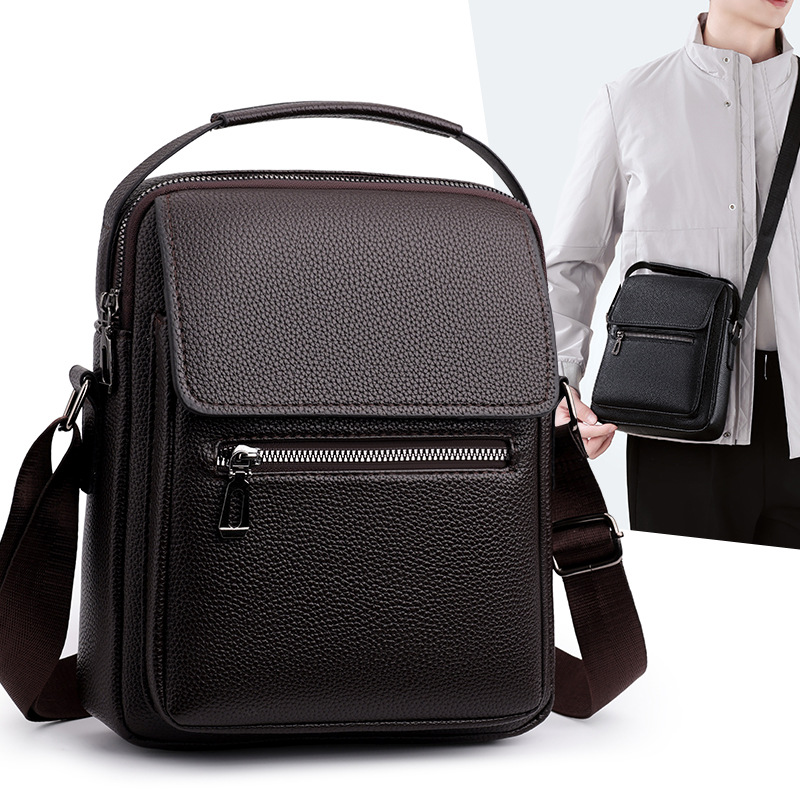 Nuevo paquete de hombro de negocios de gran capacidad transfronteriza para hombres, bolso casual de estilo de moda, bolso de correo portátil