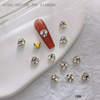 Nail decoration, metal nail sequins, accessory with rhinestones for nails, wholesale, ready-made product