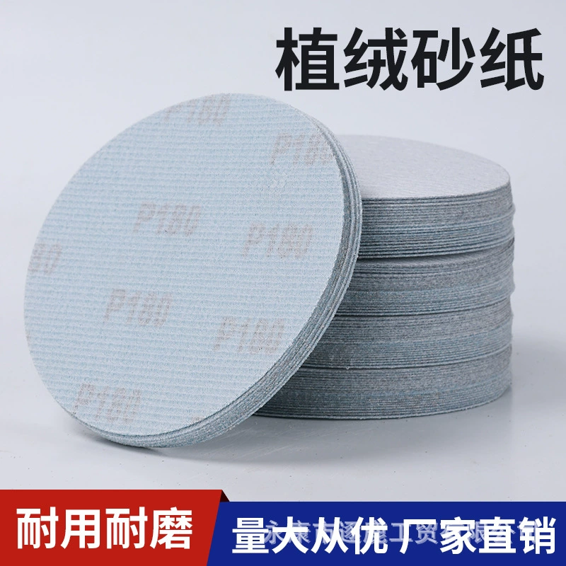 Круглый шлифовальный диск с зернистостью 100, 4inch подложки, шлифовальная подушечка для сухого шлифования, флокирующий диск, шлифовальная бумага для деревообработки, сухое шлифование, белый шлифовальный диск, шлифовальный диск