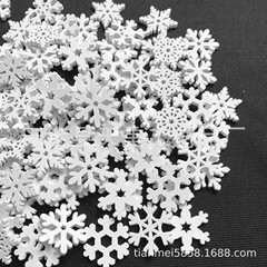 メーカー新型20mmクリスマス白色木製雪花手作りdiyクリスマス装飾木片アニメ白色雪花