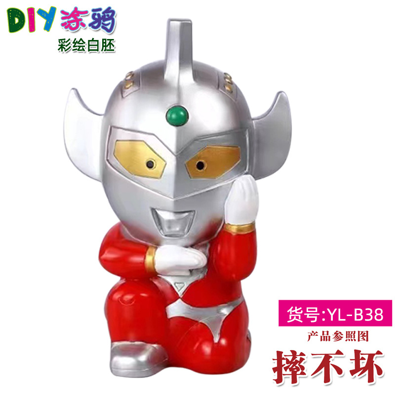 Gran vinilo yeso muñeca embrión blanco al por mayor puntada alcancía gran puntada artesanal DIY colorear blanco