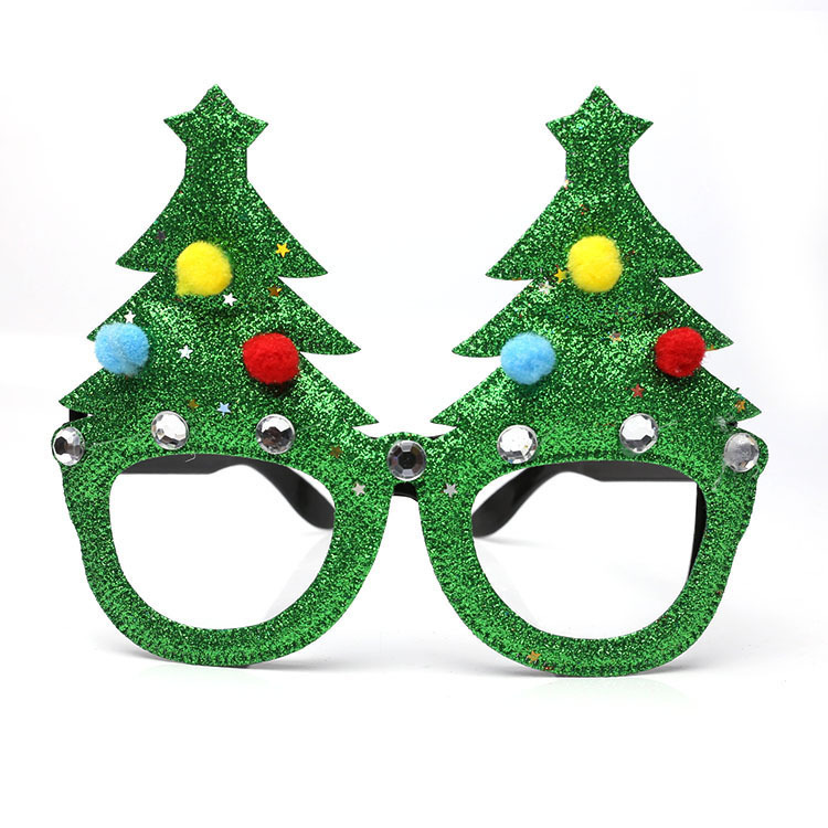Árbol de Navidad transfronterizo gafas fiesta de Navidad para adultos niños árbol de Navidad gafas árbol de Navidad punto gafas