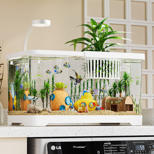 Fish Tank Aquarium Living Room Balcony Home Ecological Filter High-Definition Landscaping Goldfish Office Micro-Landscape Goldfish Tank