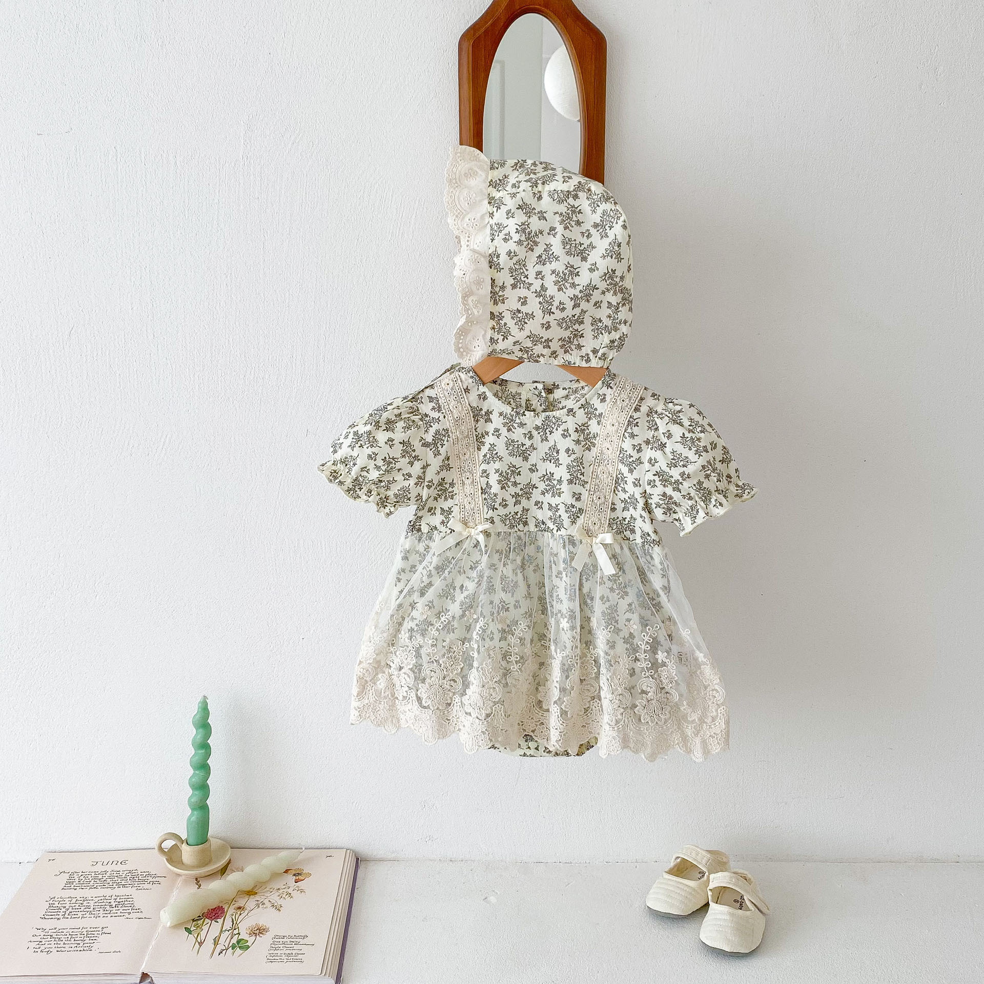 132g Weight Romper Children's Clothing Type Cotton, Lace Fabric Type Bodysuits Tops Type Baby(0-2Years) Age Group Regular Fit Fit Type Bag, Flower Pattern Summer Season Women's, Baby Girl'S Gender Elegant Style Elegant Bag Flower Cotton Lace Baby Rompers 6