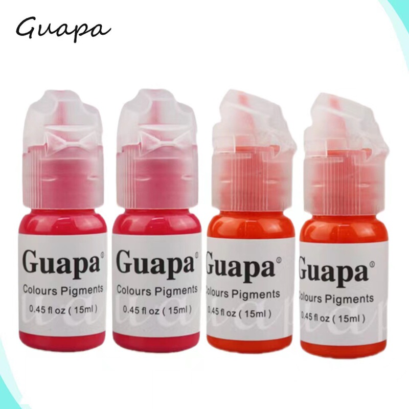 Semi-permanent professional tattoo ink European lip liquid pigment eyebrow tattoo eye lip nude girl lip 15ML color cream