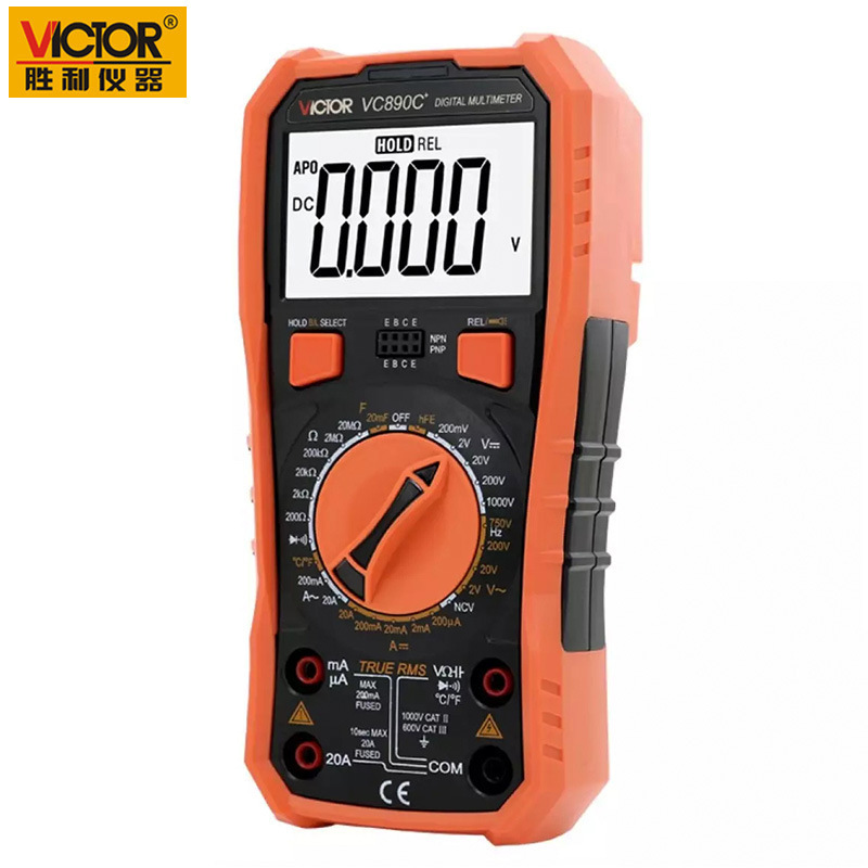 胜利VC890C+890D数字万用表 高精密智能电工测量仪器仪表万能表