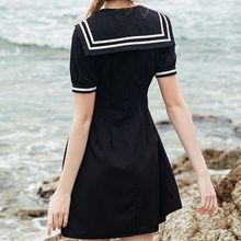 加工定制亚马逊eBay2022夏季新款短袖压褶纯色外贸欧美跨境连衣裙