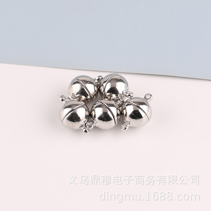 6-12mm round magnet buckle Pearl magnet bracelet necklace buckle DIY handmade metal jewelry accessories