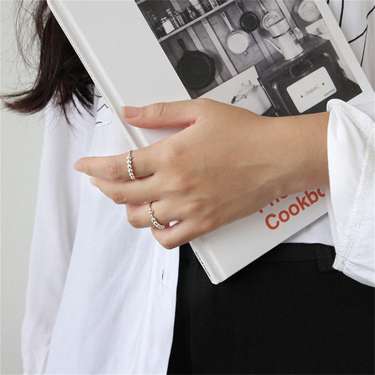 Adjustable Anxiety Relief Ring With Rotating Beads For Men_voghion.com
