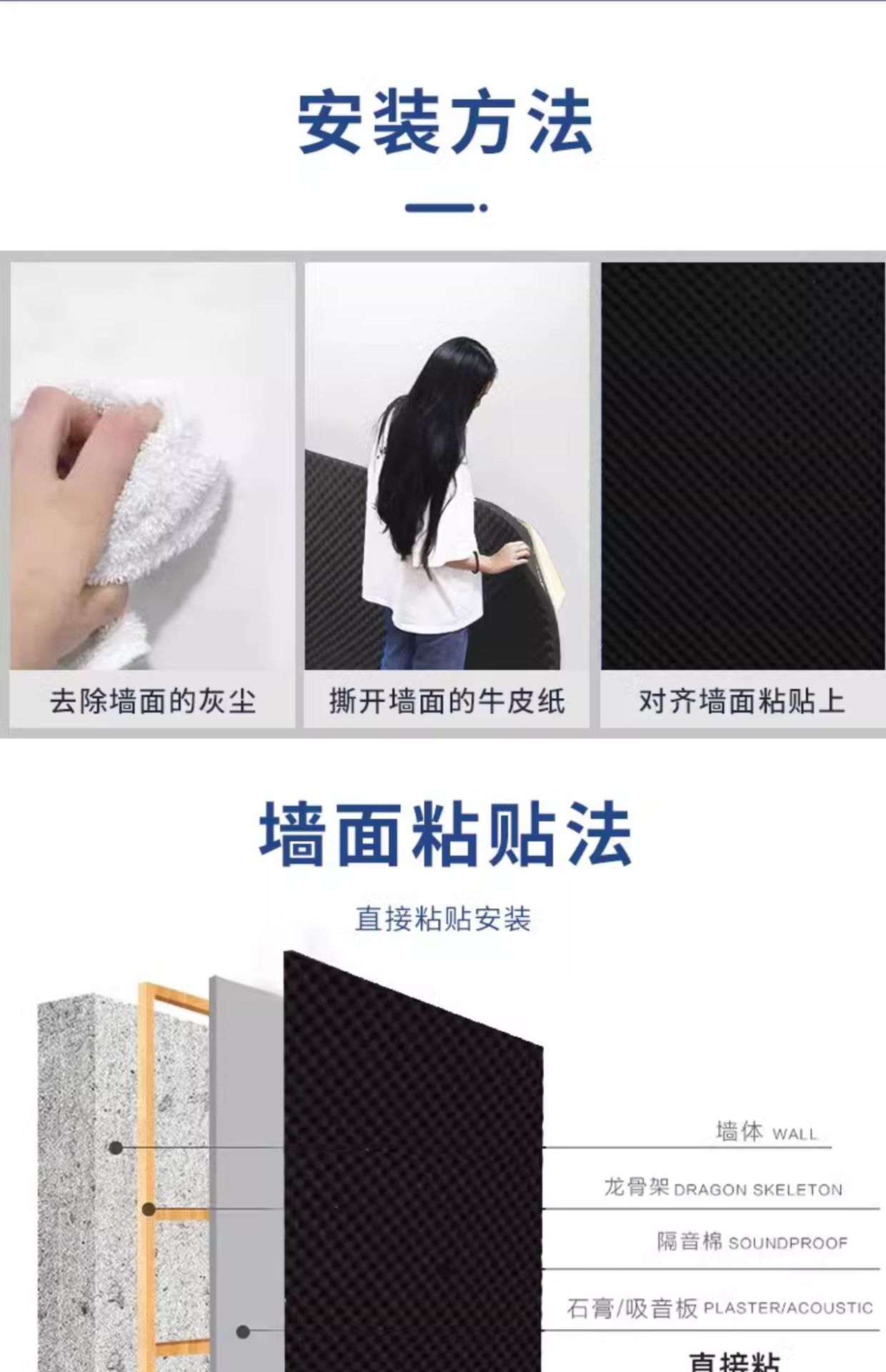 Suitable for Soundproofing Cotton Wall Sound-Absorbing Cotton Self-Adhesive Wall Stickers Bedroom Home Egg Cotton Super Soundproofing Artifact Sound Insulation