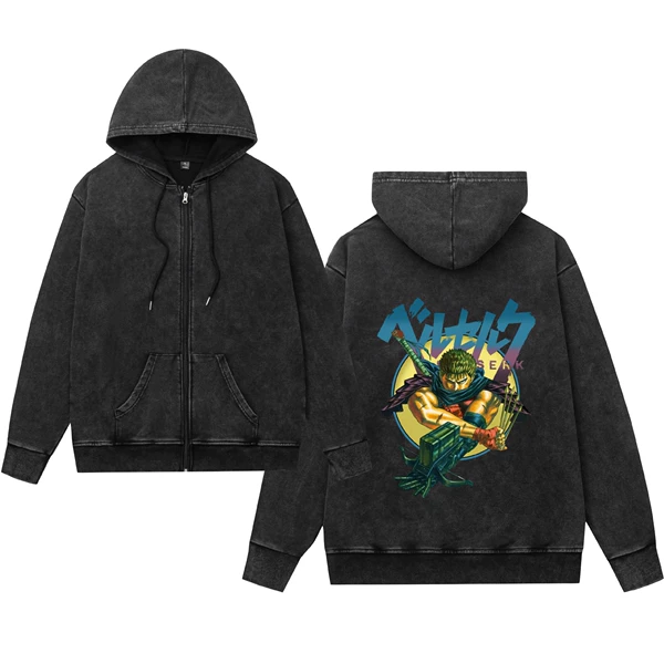 Black Washed Zipper G