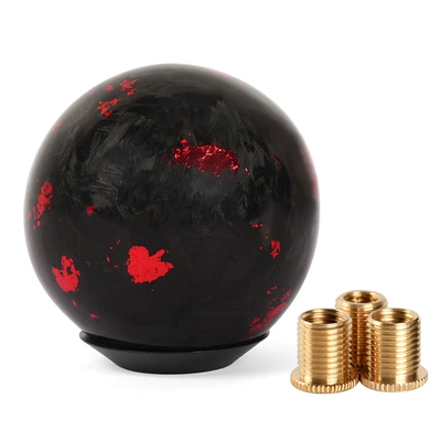 Carbon Fiber Gear Shift Knob: Cab and accessories - sfn165-round-red