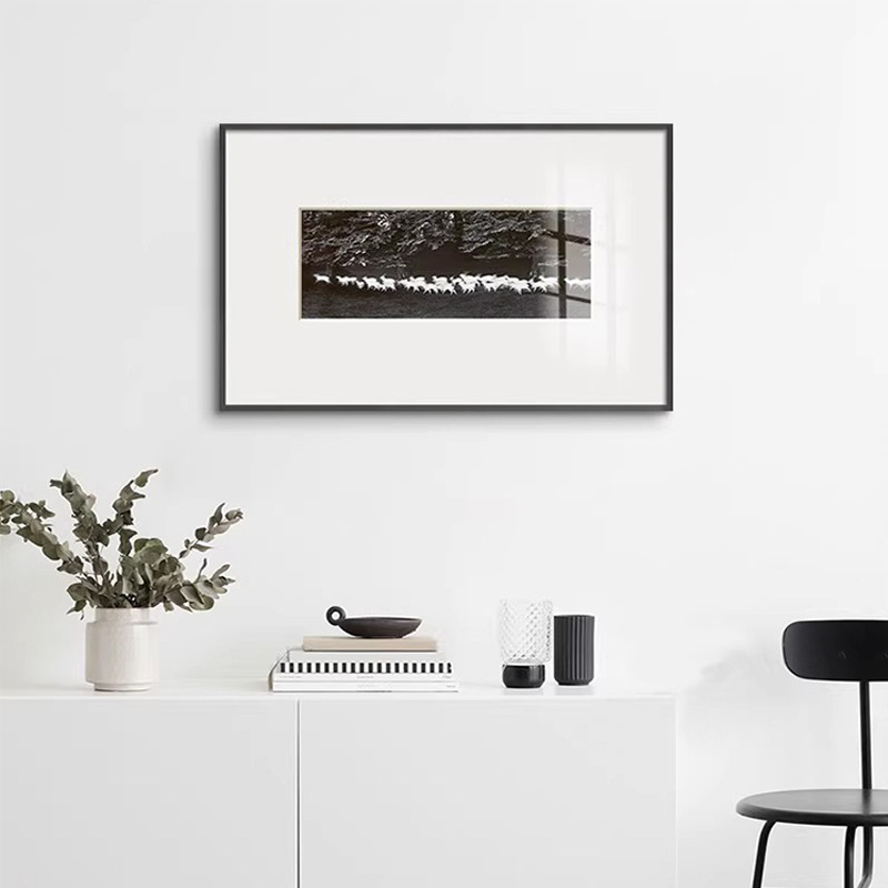 Black and White Pastoral Modern Abstract Photography Decorative Painting Niche Art Model Room Hanging Painting Hotel Cupboard Painting