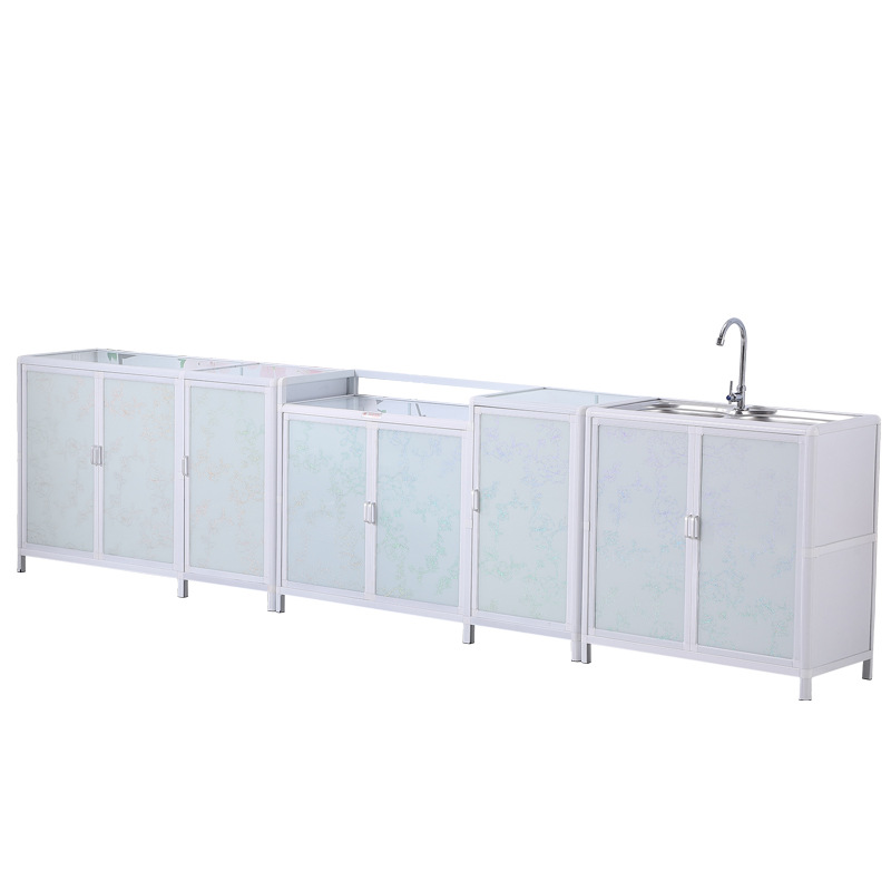 Gabinete simple para alquiler, gabinete de acero inoxidable, gabinete de cocina, gabinete de cocina multifuncional, gabinete de cocina, montaje económico