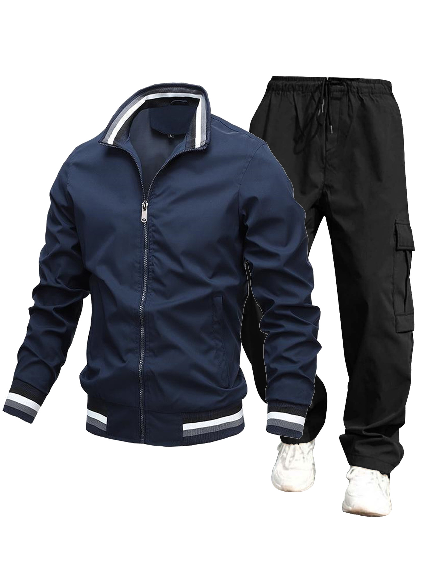 Herrenbekleidung 2024 neuer trendiger Herren-Herbst- und Winter-Freizeitmantel Modetrendmantel Herrenoberteile dünne Jacke Anzug_voghion.com