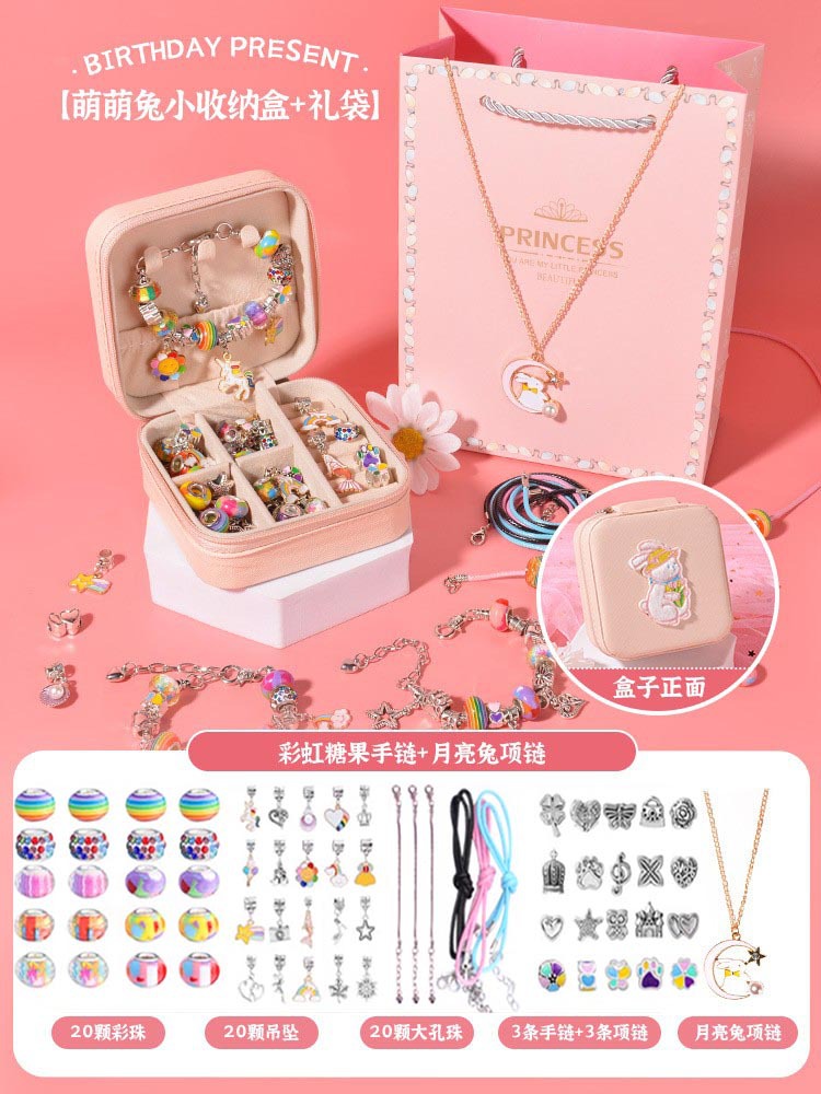 Amazon traje pulsera DIY hecho a mano cristal perlas sueltas Regalo De vacaciones hecho a mano accesorios de joyería al por mayor