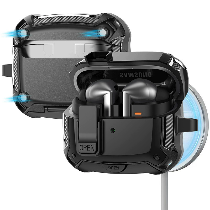 Применимо для Samsung Galaxy Buds3/Buds3 Pro корпус наушников с переключателем держатель блокировки магнитный защитный чехол