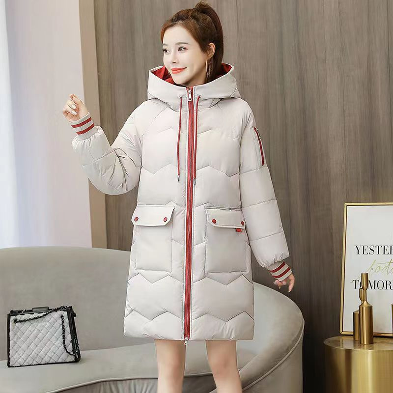 Down cotton-padded jacket Women's Mid-length Korean style loose thickened cotton-padded jacket for winter 2023 Down cotton-padded jacket Women's Mid-length Korean style loose thickened cotton-padded jacket for winter 2023