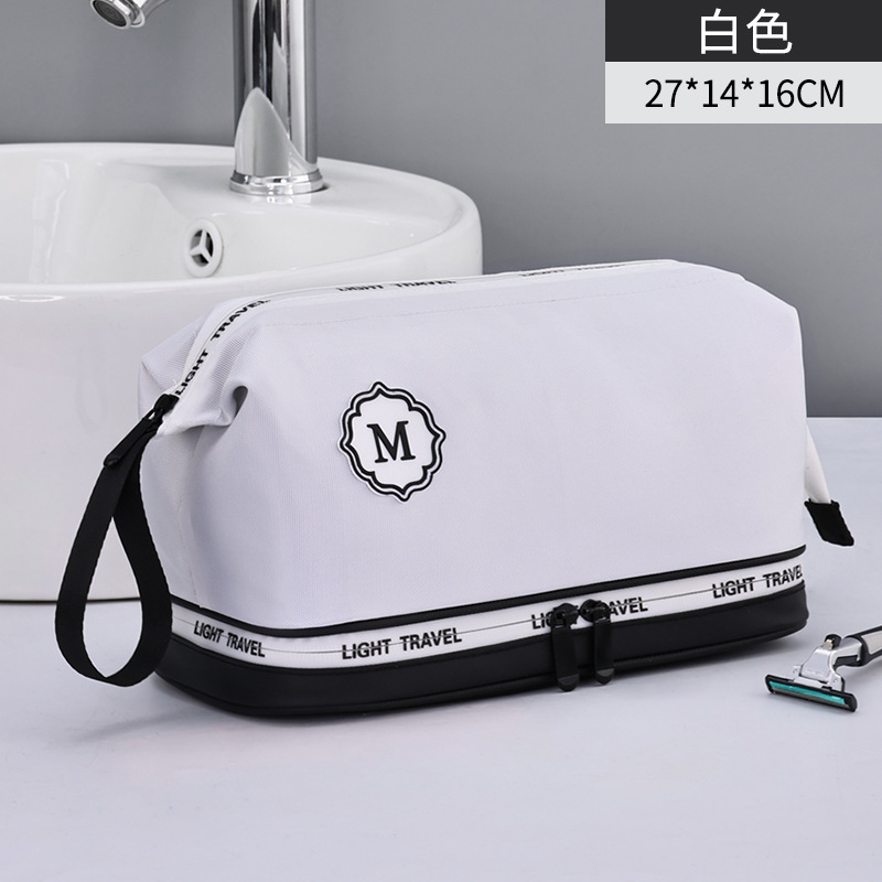 Viaje transfronterizo serie de viaje de alta capacidad de doble capa de separación seca y húmeda bolsa de lavado para hombres bolsa de almacenamiento de cosméticos de comercio exterior